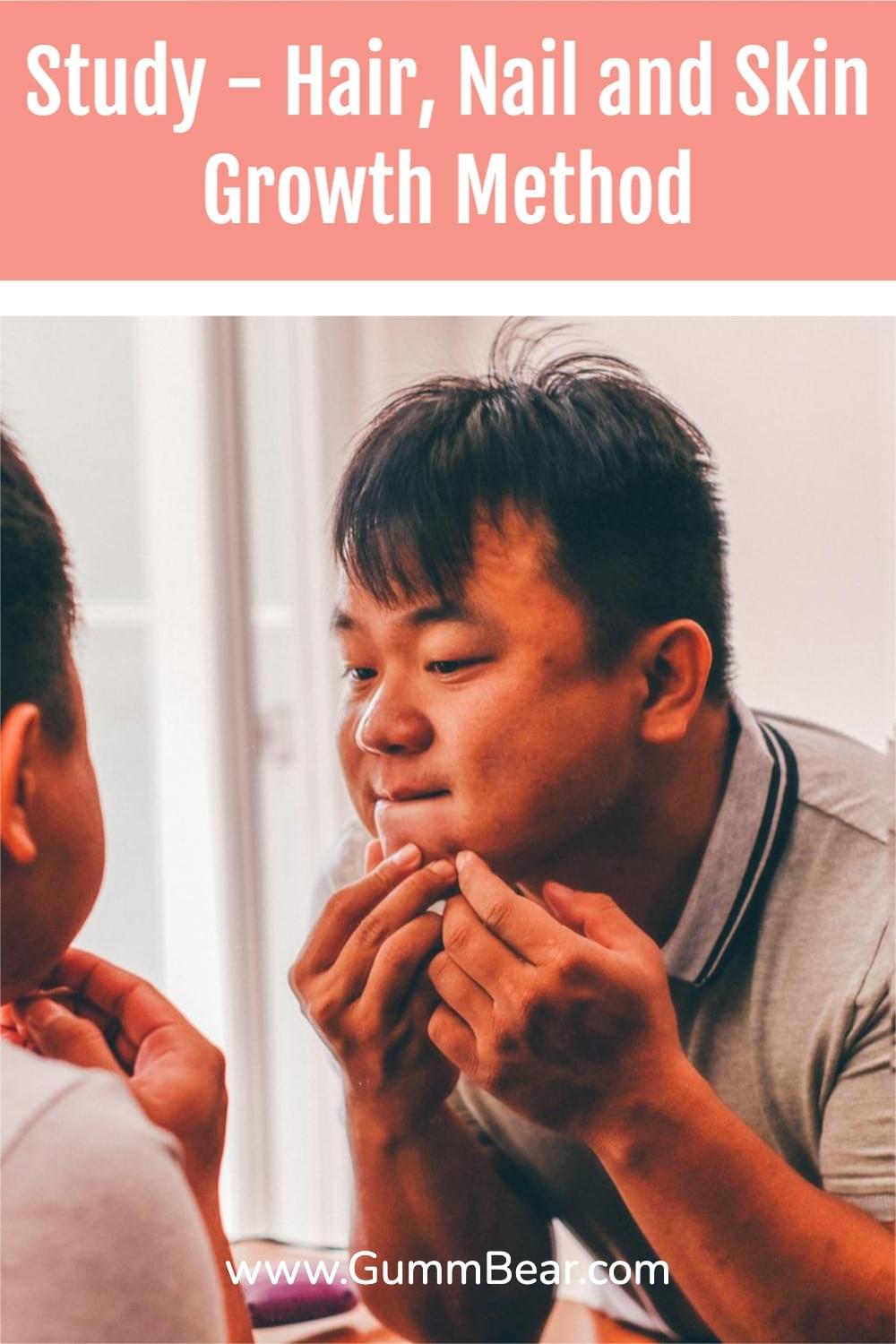 GummBear Advanced Hair Skin And Nails Gummies - Study 01 - Hair Nail and Skin Growth Method