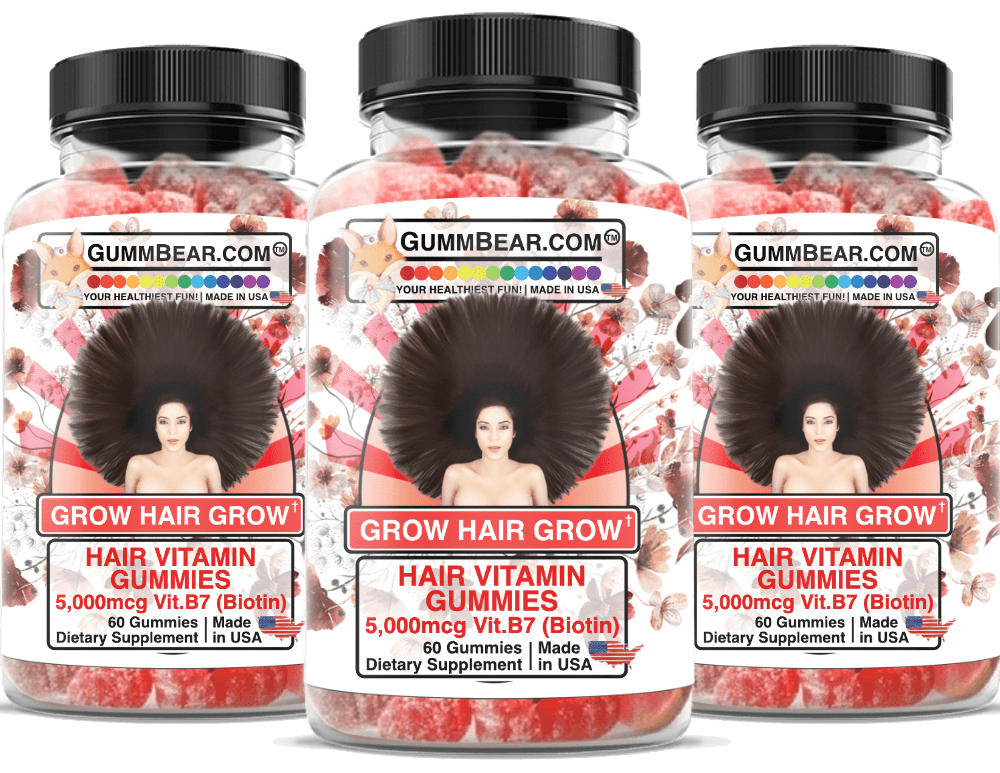 Gummbear Grow Hair Grow - Hair Vitamin Gummies with Biotin