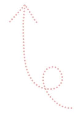 GummBear Red Dotted Arrow Pointed Upwards From Below Right